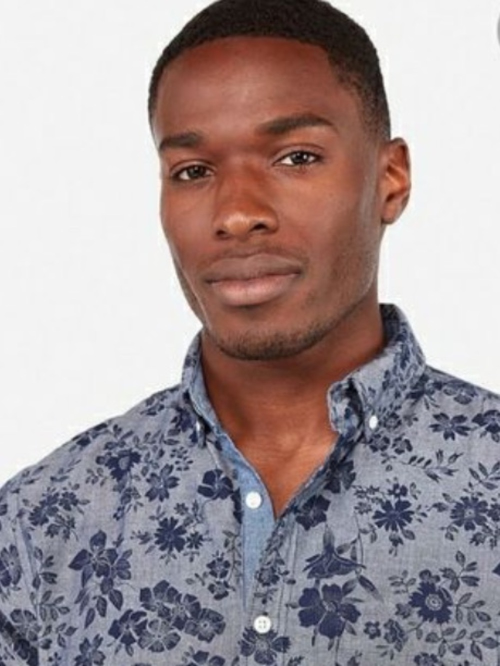 Express Mens  Floral Print Button Down Shirt Lo.